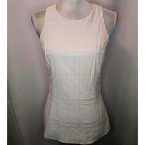 GRAY Aspen sleeveless off white textured top